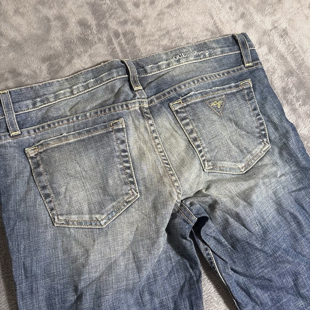 Guess Jeans Womens 30 Blue Foxy Flare Low Rise Stretch Y2K Denim - Picture 8 of 10